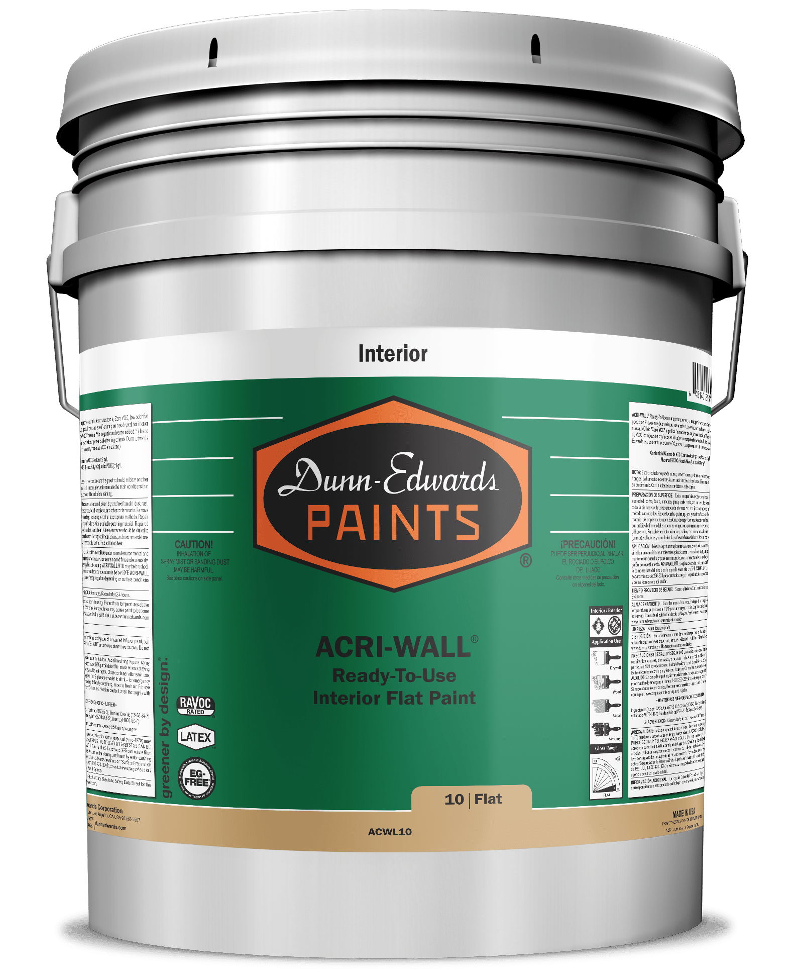 ACRI-WALL Ready-To-Use Interior Flat Paint Can
